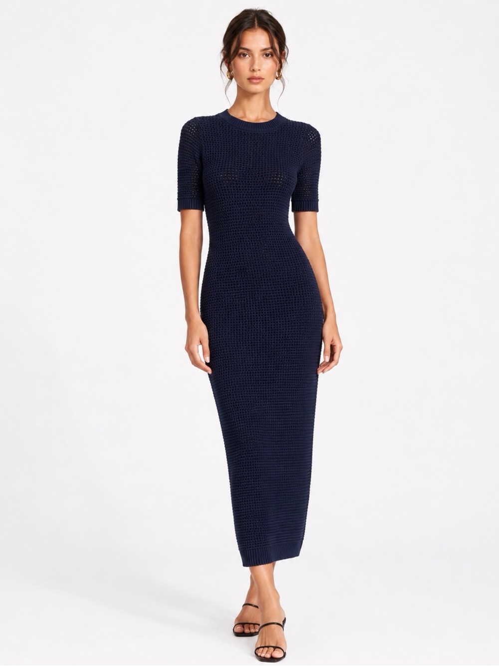 Susana Monaco Navy Knit Maxi Dress